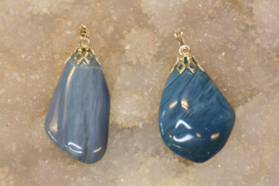 Bergmannstein tulipananheng med sølvfarget topp ca 3cm