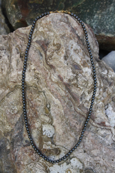 Blodstein kjede 4mm kule 45cm