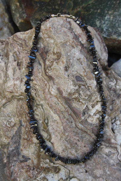 Blodstein chipskjede 45cm med lås