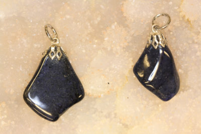 Dumortieritt tulipananheng med sølvfarget topp ca 3cm