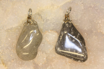 Flint tulipananheng med sølvfarget topp ca 3cm