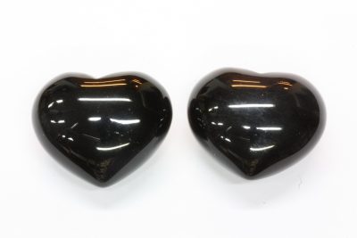 Obsidian sort lommehjerte 35mm
