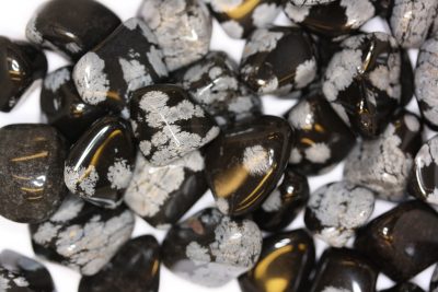 Obsidian snefnugg polert ca 2cm