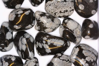 Obsidian snefnugg polert 3 til 4cm