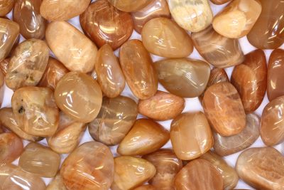 Månestein oransj polert ca 2cm