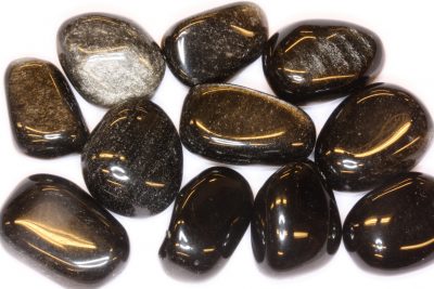 Obsidian sølv polert 2.5 til 3cm