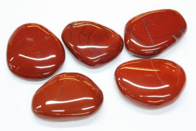 Jaspis brun flat lommestein  ca 4cm