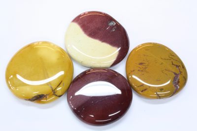 Mookaitt flat lommestein  4 til 5cm