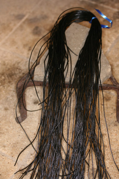 Lærsnor sort 1,5mm x 1m