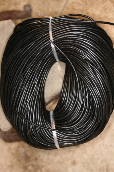 Lærsnor sort 3mm x 1m