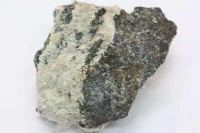 Chrysotill B 25g 3x3cm fra Thetford Mine, Asbestos Quebec Canada