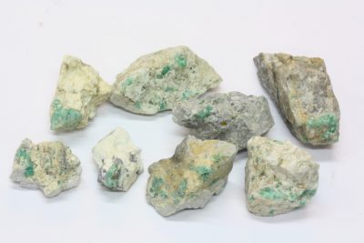Smaragd krystaller i moderstein 2 til 4cm fra Byrud gruver på Minnesund Norge