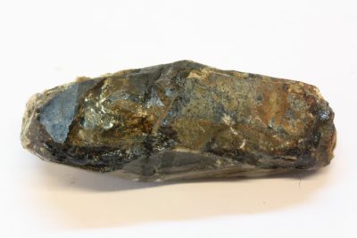 Gadolinitt(Y) 65g 3x6cm fra Slobrekka gruve i Iveland Norge. Reparert, limt.