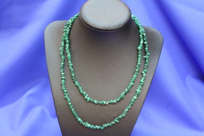 Malakitt chipskjede 90cm uten lås