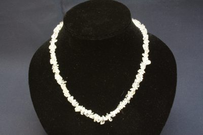 Bergkrystall chipskjede 45cm med lås