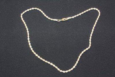 Sølv plett kjede Rope 3mm x 45cm