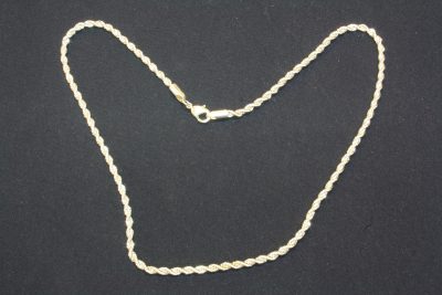 Sølv plett kjede Rope 3mm x 50cm