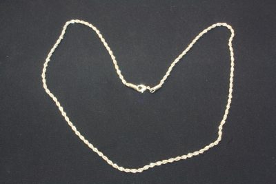 Sølv plett kjede Rope 3mm x 60cm