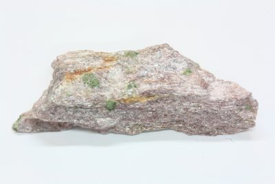 Viridin i kvartsitt 44g 2.5 x 7.5cm fra Västanåberget, Näsum, Bromölla, Sverige.