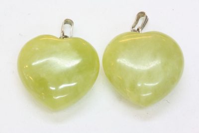 New jade hjerteanheng ca 27 x 12mm