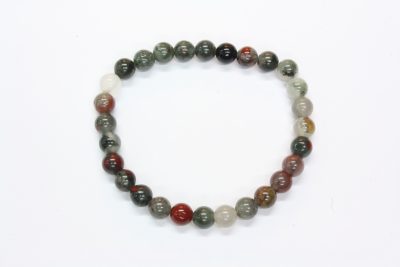 Heliotrop strikkarmbånd med ø6mm kuler