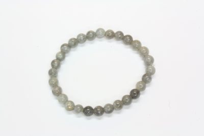 Labradoritt strikkarmbånd med ø6mm kuler