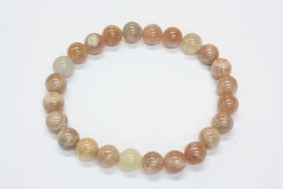 Månestein strikkarmbånd med ø8mm kuler.