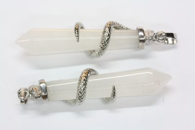 Rosenkvarts slangeanheng ca 6cm
