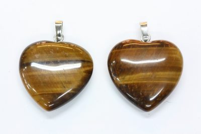 Tigerøye hjerteanheng  ca 25 x 7mm