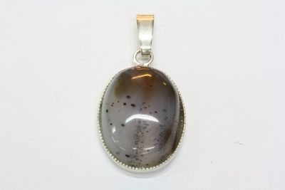 Agat sølv anheng med 13 x 18mm stein.