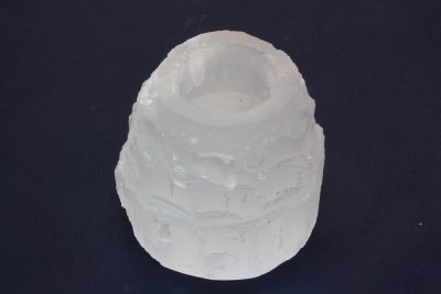 Selenitt hvit  T lys holder ca 7.5cm høy