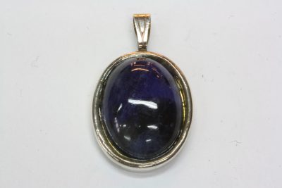 Sodalitt sølv anheng med 10 x 14mm stein.