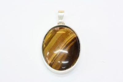 Tigerøye sølv anheng med 18 x 25mm stein.