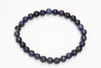 Lapis Lazuli strikkarmbånd, 6mm kuler.