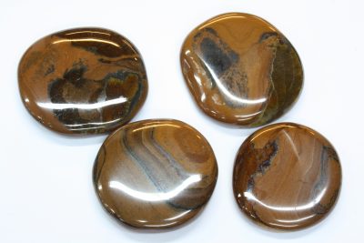 Tigerjern polert flat lommestein ca 5cm